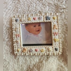 Vintage Baby Photo Frame - Nursery Home Decor Shelf Mantle